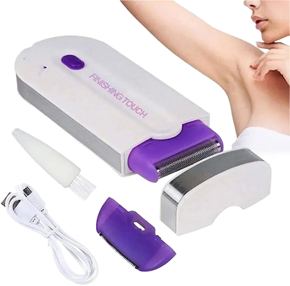 Finishing Touch 2-in-1 Face & Body Hair Remover for Women – Pain Free Electric Trimmer